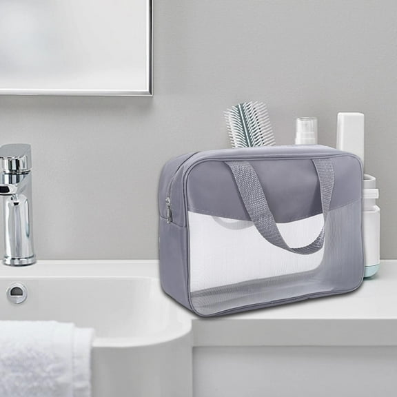 Travel Toiletry Bag, Large Capacity ,with Zipper Handle Clear Cosmetic Organizer ,Makeup Bag for Bathroom ,Business Toiletries Travel Essentials