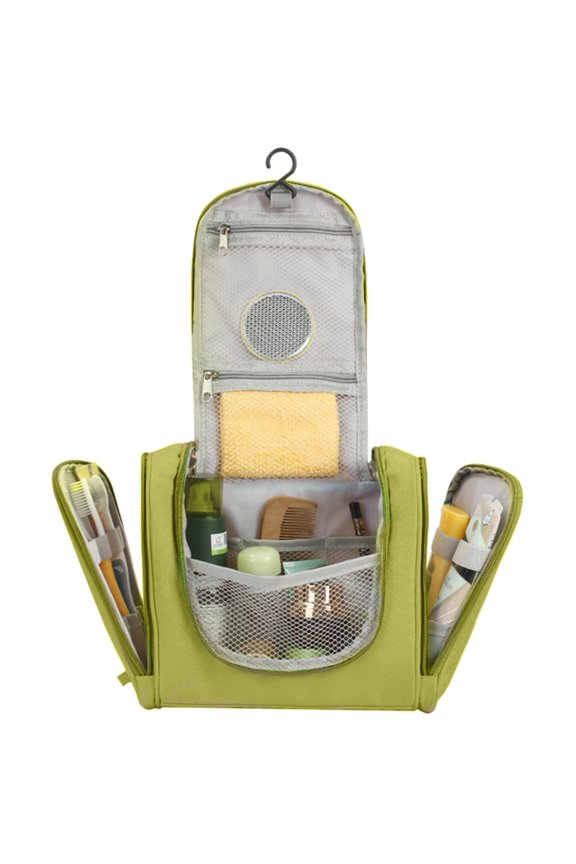 Travel Toiletry Bag, Makeup Cosmetic Shaving Organizer Kit, for Men & Women-Great Holiday Gift Idea Lime