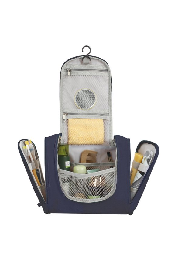 Travel Toiletry Bag, Makeup Cosmetic Shaving Organizer Kit, for Men & Women -Great Holiday Gift Idea  Navy