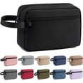 thumbnail image 1 of Travel Toiletry Bag, Small  Bag,  Water-Resistant Organizer for Men & Women, Ideal for Makeup, Shaving Kit, Gym Essentials & Travel Accessories (Black), 1 of 6