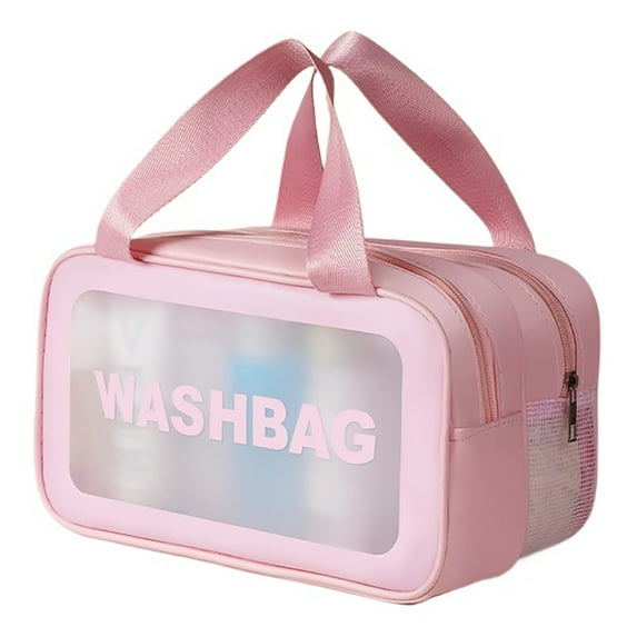 Travel Toiletry Bag,Wet Dry Double Layer Clear Quick Dry Mesh Bath Swim Camping Gym Shower Caddy for Men Women