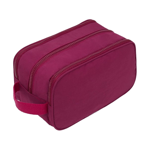 Travel Toiletry Bag for Women and Men, Water-resistant Shaving Bag for Toiletries Accessories, Foldable Storage Bags with Divider and Handle for Cosmetics Brushes Tools