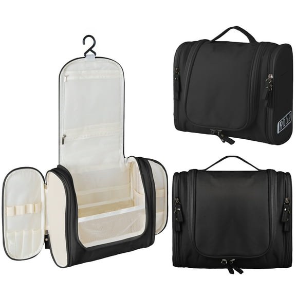 Travel Toiletry Bag for Women and Men,Water-resistant Toiletries Bag w/ Hanging Hook Makeup Bags Portable Cosmetic Case Large Capacity Multiple Pockets Organizer Bag Shower Bag Door Room Essentials