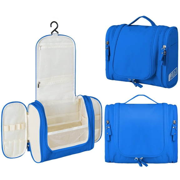 Travel Toiletry Bag for Women and Men,Water-resistant Toiletries Bag w/ Hanging Hook Makeup Bags Portable Cosmetic Case Large Capacity Multiple Pockets Organizer Bag Shower Bag Door Room Essentials
