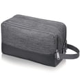 thumbnail image 1 of Travel Toiletry Bag for Men Hanging Dopp Kit Small Nylon Shaving Bag, Water Resistant Bathroom Toiletries Organizer for Traveling, Denim Grey, 1 of 10