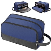 Travel Toiletry Bag for Men Hanging Dopp Kit Small Nylon Shaving Bag, Water Resistant Bathroom Toiletries Organizer for Traveling, Royal Blue