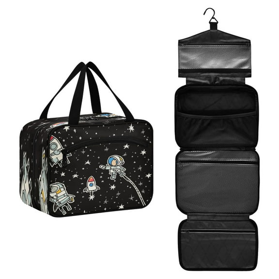 Travel Toiletry Bag with Metal Hook Large Capacity Cosmetic Bag Toiletry Bags for Travel, Gym, Camping Twinkling Stars