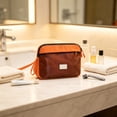 thumbnail image 1 of Travel Toiletry Bag with Waterproof Fabric, Inner Mesh Compartments and Zipper for Vacation Business Trips, 1 of 6
