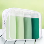 Mygeromon 4pack Travel Bottles TSA Approved Silicone Leak Proof 3.4 oz with Bag,Green