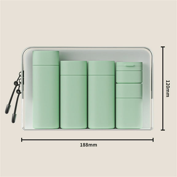 Travel Toiletry Bottles, Leak Proof Travel Containers, Squeezable Refillable Bottles for Shampoo Conditioner Lotion, Easy Fill Travel Size Set with Transparent Zipper Bag and Label Stickers