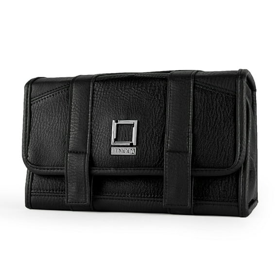 Travel Toiletry Organizer – Compact Hanging Leatherette Bag with 4 Removable Compartments for Men & Women