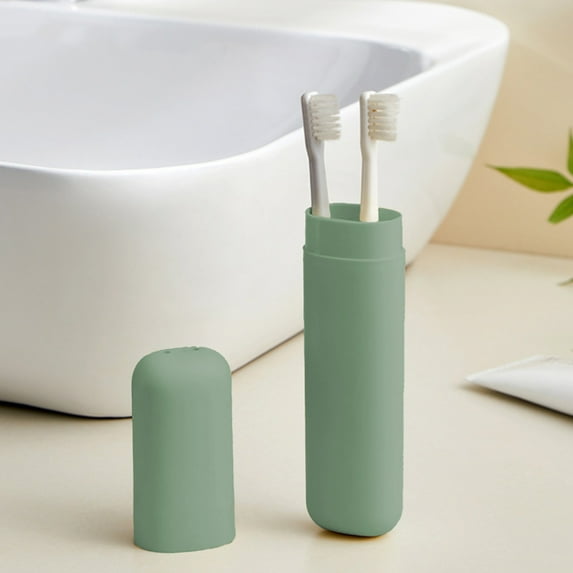 Travel Toothbrush Case, Compact and Hygienic Toothbrush Holder with Lid, Easy to Carry, Protects Against Dirt and Moisture, Travel and Home Storage, Backpack, Luggage, Bathroom Organizer
