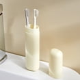 thumbnail image 1 of Travel Toothbrush Case - Portable Toothbrush Holder with Hygienic Storage, Compact Design for Travel - 7.87 x 1.57 Inch, White or Green Plastic Toothbrush Container, 1 of 6