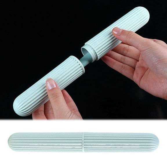 Travel Toothbrush Case, Portable Toothbrush Holder, Toothbrush Tube Cover Case for Traveling Camping Home School Business(Green)