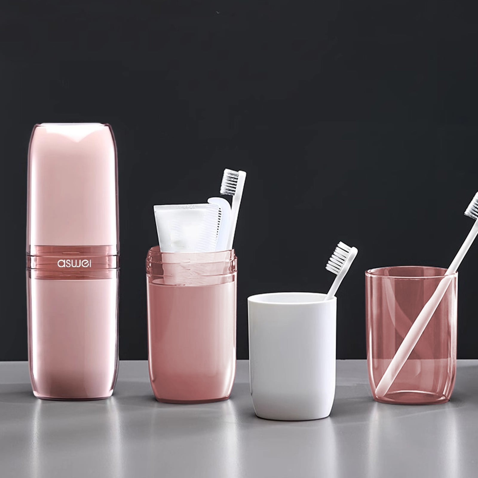 Travel Toothbrush Cup Case Travel Toothbrush Container Portable Toothpaste Storage Toothbrush