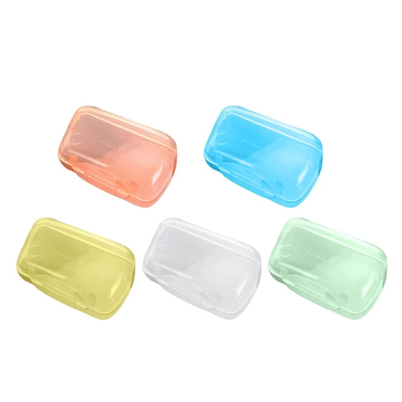 5 Pcs Travel Toothbrush Head Covers Portable Toothbrush Pod Caps Case Protector Toothbrush Protector Cap Brush Protective Portable Plastic Clip for Home and Outdoor, 1.57 Inch, Pink