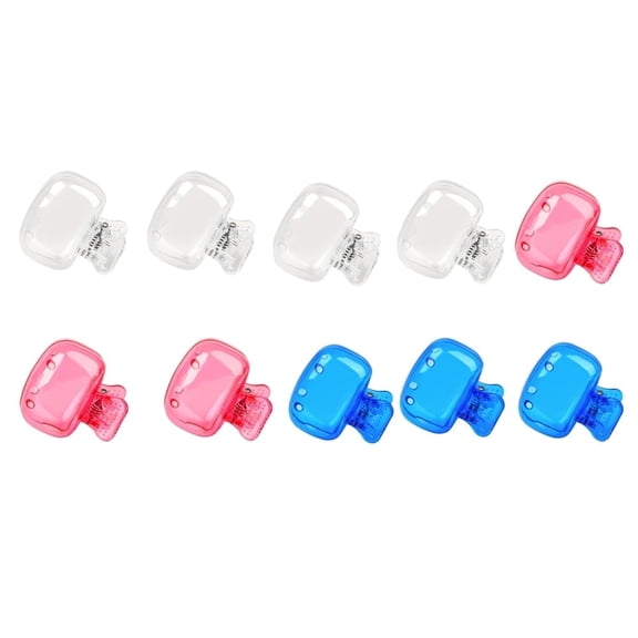 10-piece Travel Toothbrush Head Covers with Clip, Protector Plastic Caps for Adults, Muticolor