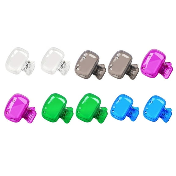 10-piece Travel Toothbrush Head Covers with Clip, Protector Plastic Caps for Adults, Muticolor