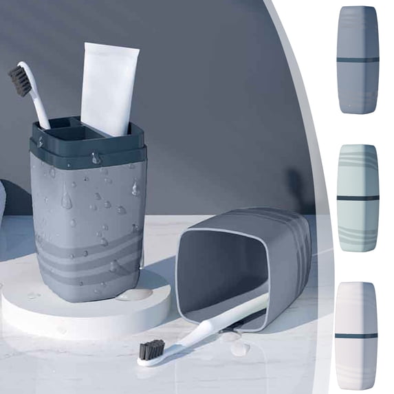 Travel Toothbrush Holder, Toothbrush Travel Case, Toothbrush Holders with Cover, Travel Toothbrush Cup Portable Wash Cup Toothbrush Home Storage Box Tooth Cylinder Mouthwash Cup Travel Toothbrush Box