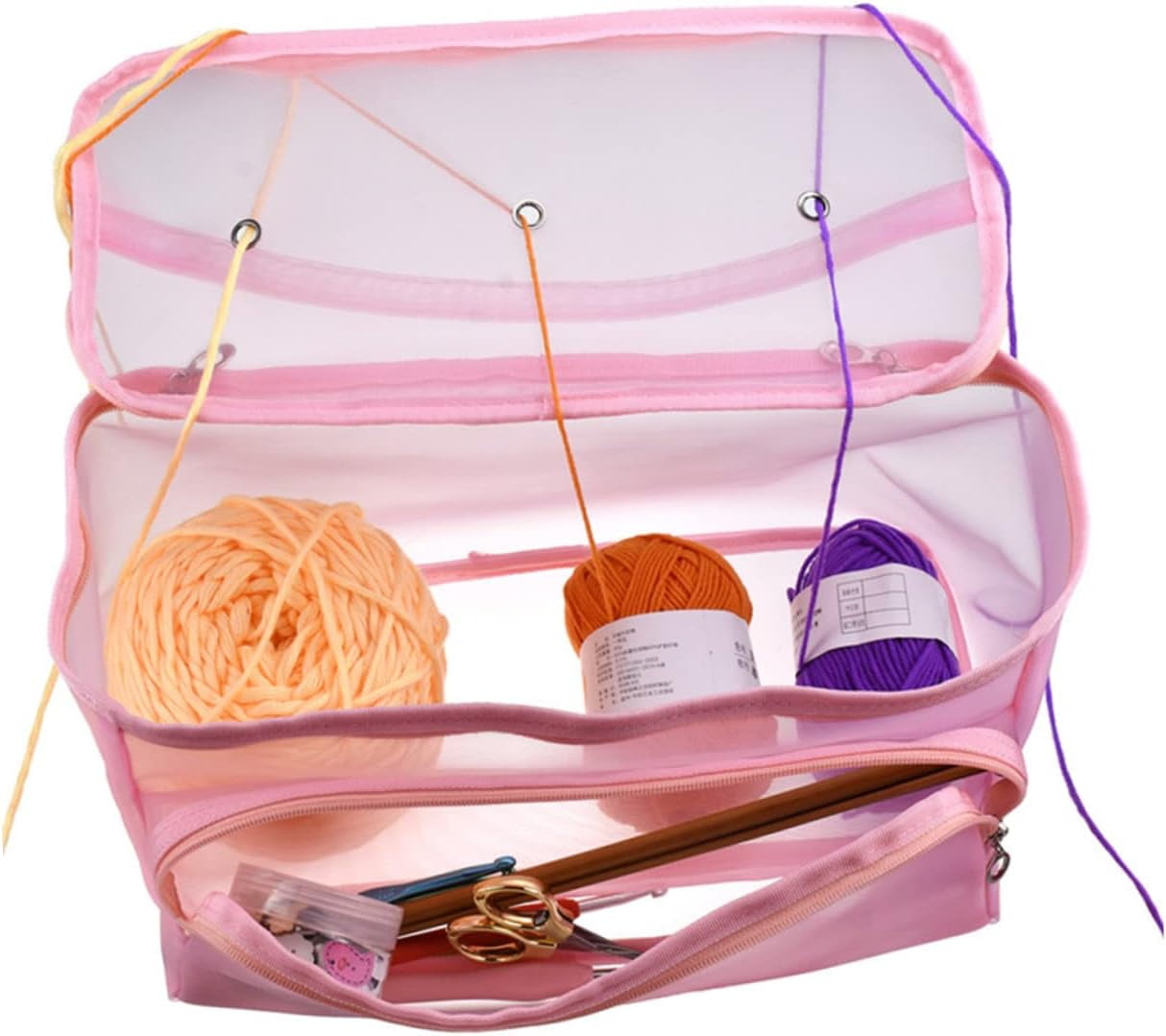 Travel Tote Bag Clothes Shelf Organizer Woven Tote Sewing Organizer