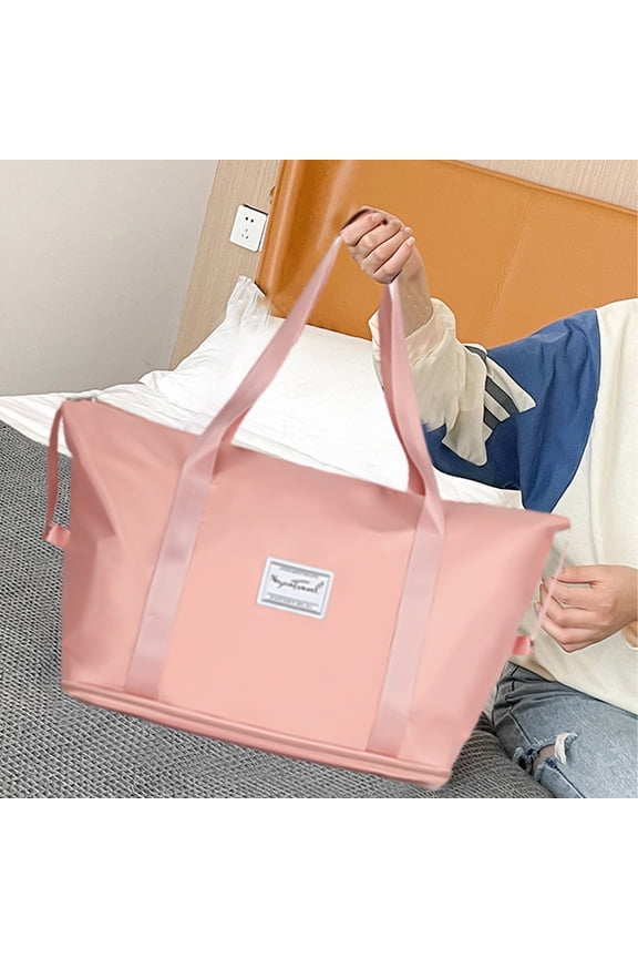 Travel Tote Bag for Women - Large Expandable Carry On Gym Sports Duffel with Trolley Sleeve, Wet Pocket, Shoulder Straps, Overnight Weekender Travel Bag