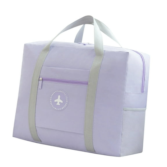 Travel Tote Bag for Women - Foldable & Expandable - Carry On Flight Approved - Small Gym Bag with Zipper - Slides over Luggage Handle