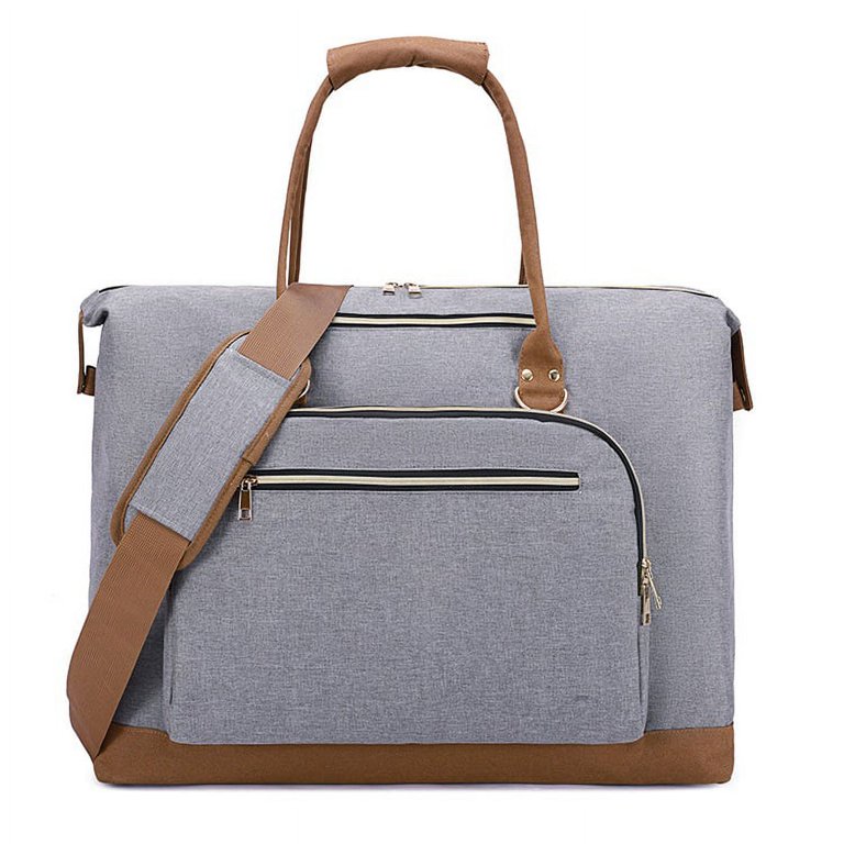 Diaper Bag Travel Tote - Large Capacity, Multi-Compartment, With Changing Pad & Insulated Pockets, Grey