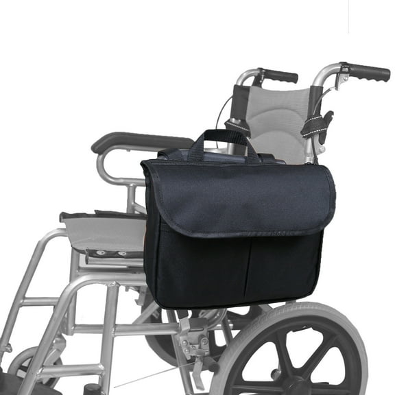 Travel Tote for Carrying Accessories on Wheelchair Rolling Walkers Transport Chairs Disabled Medicals Mobility Aid Pouch