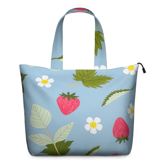 Travel Tote for Women,Carry On Bag Overnight Bag Strawberry Large Gym Tote Bag for Weekend Getaways