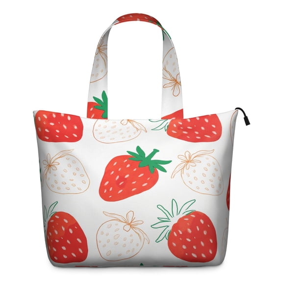 Travel Tote for Women,Travel Duffel Bag Airplane Duffel Strawberry Large Gym Tote Bag for Weekend Getaways