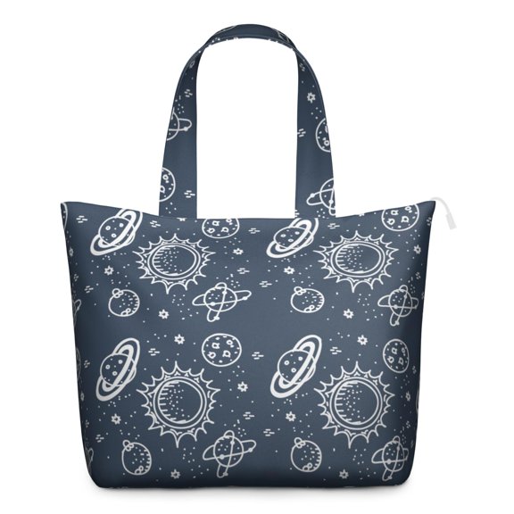 Travel Tote with Alien Nebula Cosmic Artwork Multipurpose Weekender Bag with Spacious Compartments, Lightweight Airplane Friendly