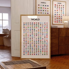 Travel Tracker World Flags Countries Visited Map Poster