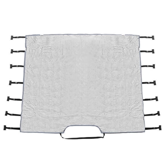 Travel Trailer RV Cover,4 Layers Top Camper RV Cover with 7 Adjustable Fixing Lights,Windproof Straps LED Rip Waterproof and