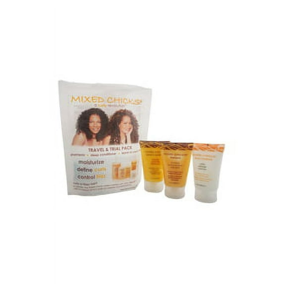 Travel & Trial Pack by Mixed Chicks for Unisex, 3 Pc Kit