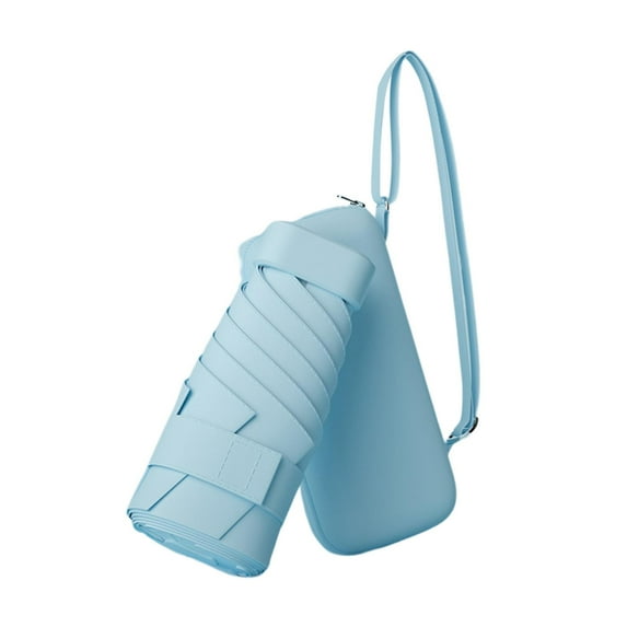 Travel Umbrella Lightweight Mini Umbrella for Purse for Outdoor Trips Hiking Blue