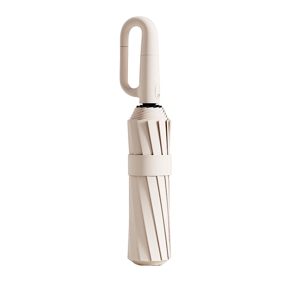 Travel Umbrella Ring Buckle Umbrella with Reflective Strip Sturdy Windproof Automatic Folding Umbrella for Rain and Sun
