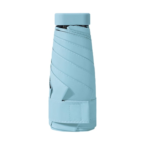 Travel Umbrella Sun Protection Rain Umbrellas for Adults Kids Outdoor Riding Light Blue