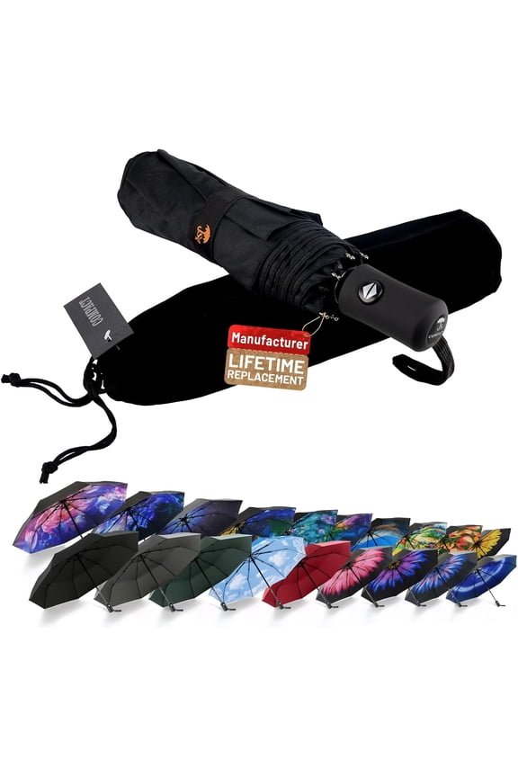 Travel Umbrella Windproof Automatic Umbrellas Small Compact UV Sun Protection Factory Outlet Umbrella