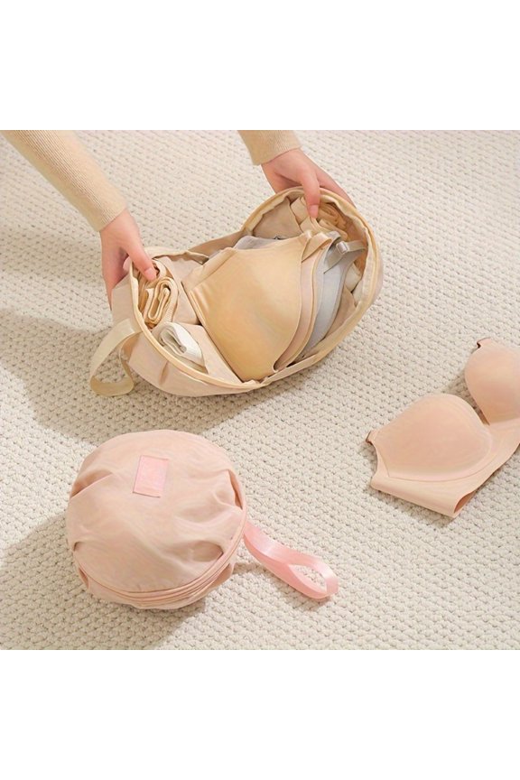 Travel Underwear and Sock Organizer Bag, Portable Lightweight Packing Storage Bag for Women,Round underwear storage bag,ideal for organizing bras and underwear when traveling.