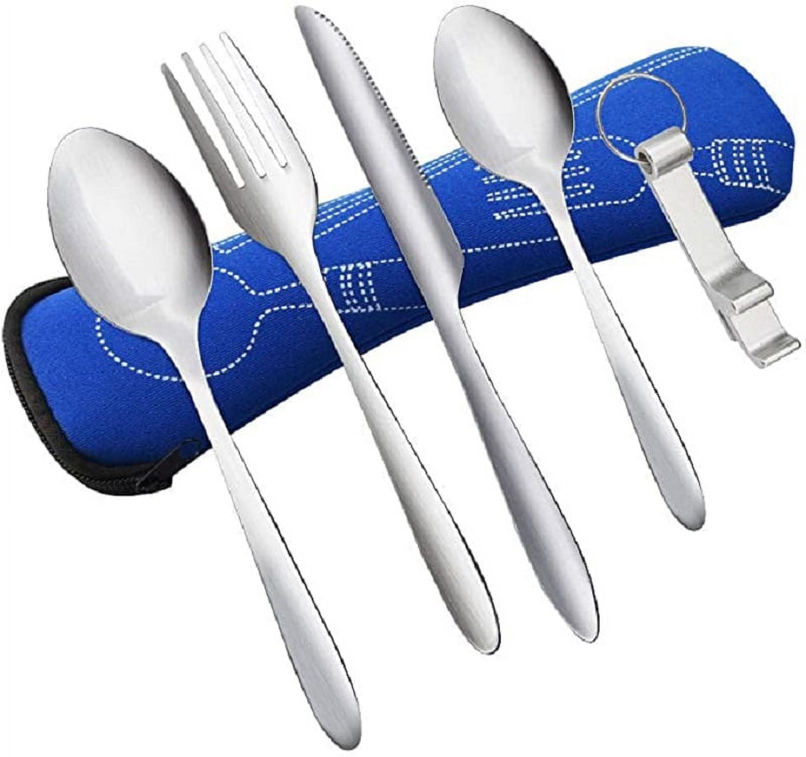 Travel Cutlery Set With Case, Plastic Cutlery Set Reusable, Portable Cutlery  Set For Lunch Box School Picnic Travel Camping Or Daily Use ( Orange +y