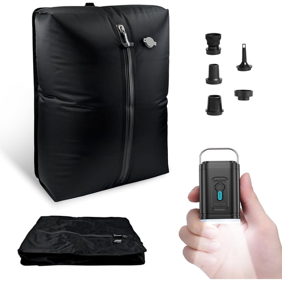 Travel Vacuum Bags with Pump 33L(21.65x15.75x5.91") Large Size IP67 Reusable Space Saver Compression Packing Storage Organizer Cube for Luggage CarryOn Suitcases & Backpack (Black-1 Bag)