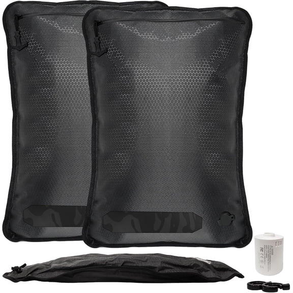 Travel Vacuum Bags with Pump, IP68   Vacuum Compression Travel Bags with Transparent Window, Travel Pack Vacuum Kit for Carry- Luggage, Backpack & Suitcase(2 Medium+ Pump)