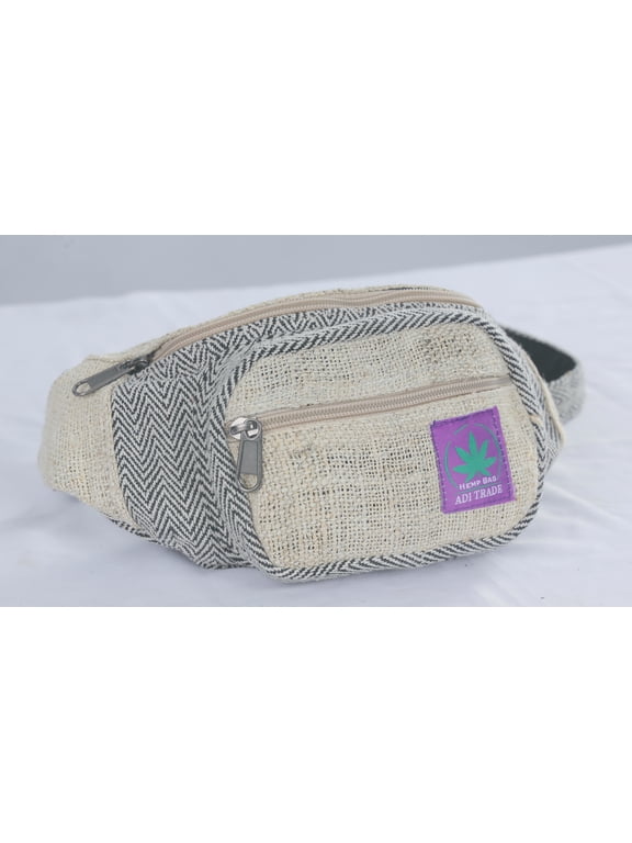 Travel Waist bag, Pure hemp Adjustable Waist bag for all purpose and multicolored fashion Fanny Pack