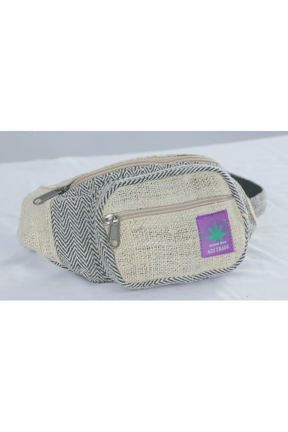 Travel Waist bag, Pure hemp Adjustable Waist bag for all purpose and multicolored fashion Fanny Pack