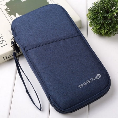Travel Wallet Passport Holder,RFID Document Organizer with Hand Strap