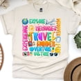 thumbnail image 1 of Travel Wander Adventure T-Shirt – Explore the World Graphic Tee, Natural, Size L, 1 of 6