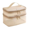 thumbnail image 1 of Travel Wash Core Fundament Base Pouch Large Capacity Handheld Transparent Double Layer Storage Organizer 22 cm cm x 13 cm With Zipper Closure And Handle Strap, 1 of 2
