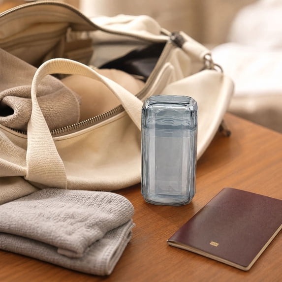 Travel Wash Cup Set, Transparent Portable Toothbrush Toothpaste Storage ...