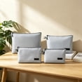 thumbnail image 1 of Travel Waterproof Storage Bags Multipurpose Packing Organizer Pouches For Toiletries Clothes Cosmetics Luggage Suitcase Gray, 1 of 6