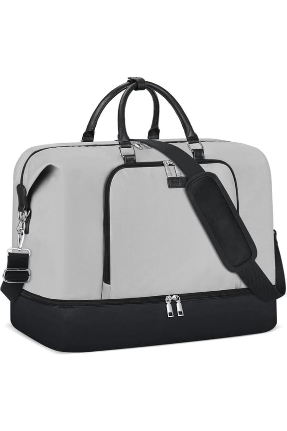 Travel Weekender Bag for Women, Overnight Bag with Shoe Compartment Travel Duffel Bag Carry Tote 21"